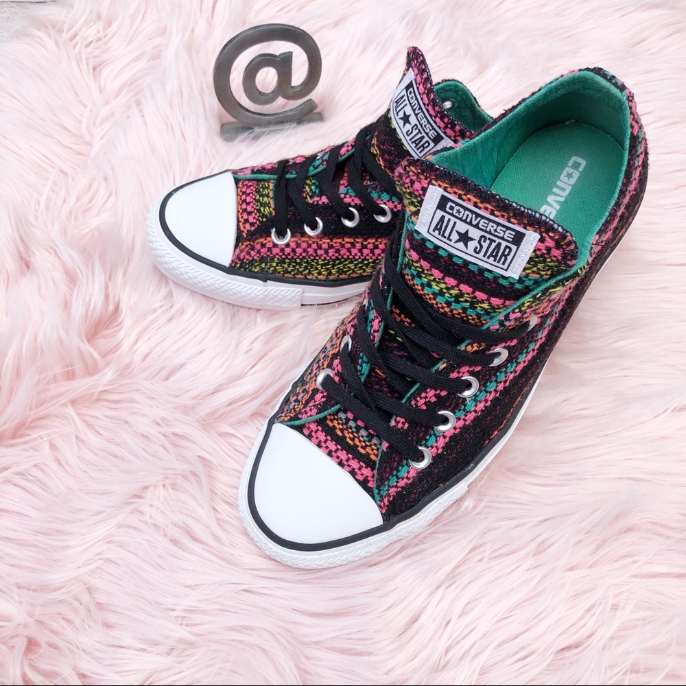 Converse | Multi Color Black Pink Knit Chucks 9